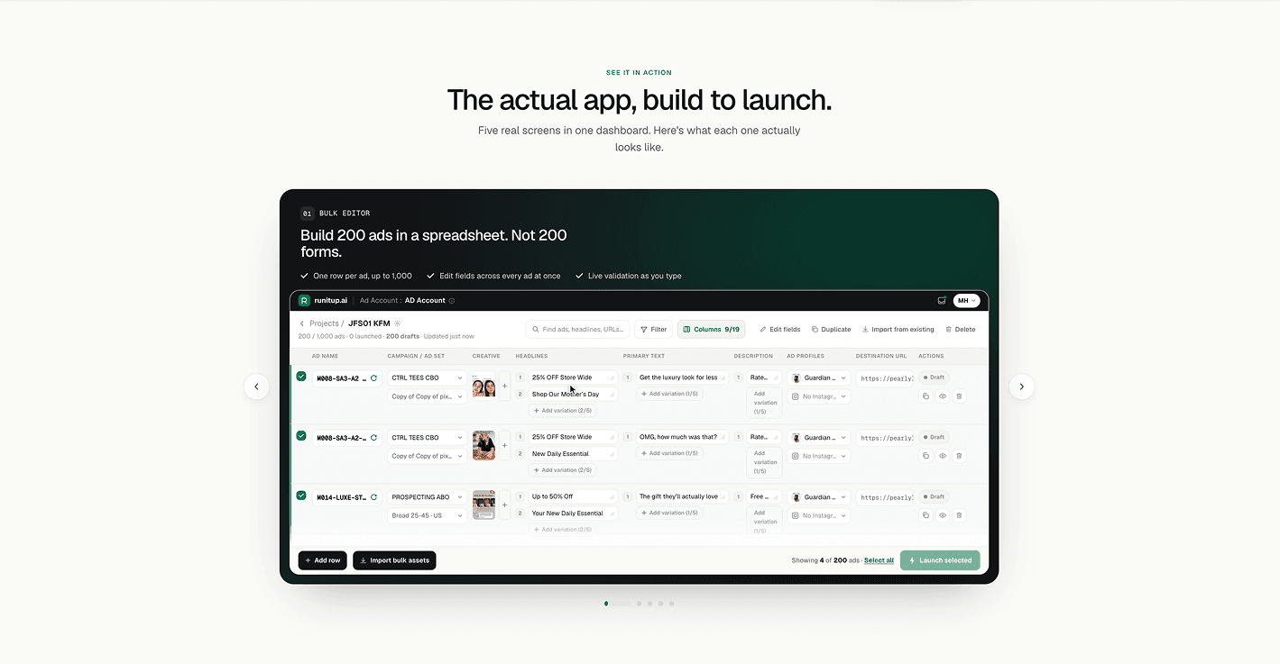 Employee dashboard interface